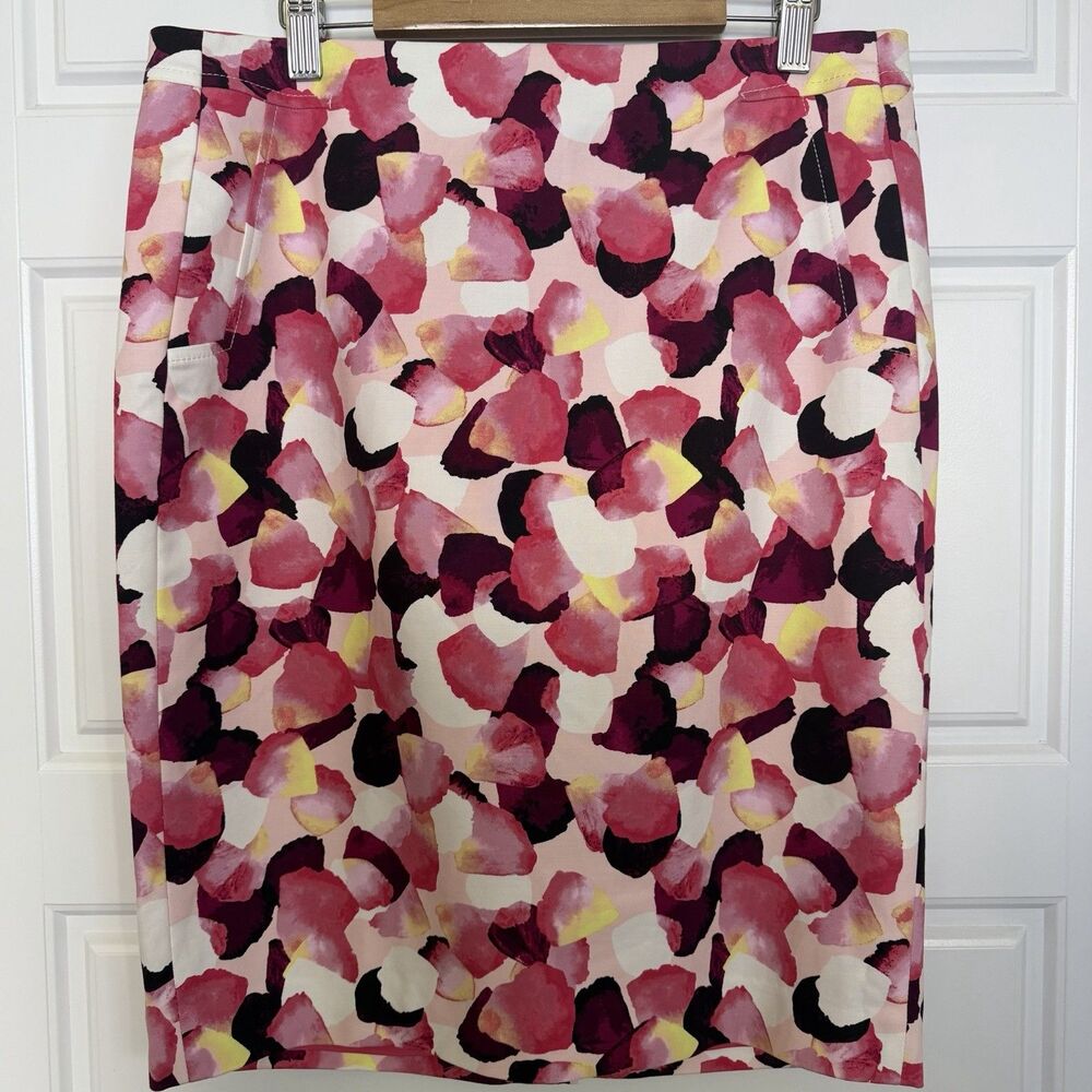 Willow & Thread Pink Petal Cotton Classic Pencil Skirt Size 6